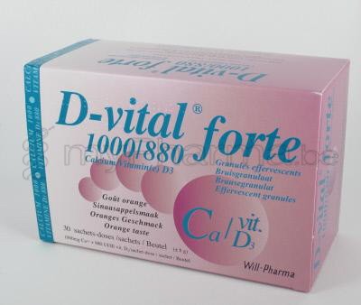 D-VITAL FORTE 1000/880 30 ZAKJES APPELSIENSMAAK (geneesmiddel)