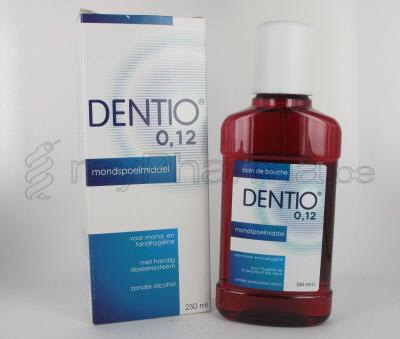 kaas sleuf Ontaarden Home > Webshop - Mondspoelingen - Ontsmettende mondspoelingen - DENTIO  BLAUW MONDWATER 0,12 % 250 ML